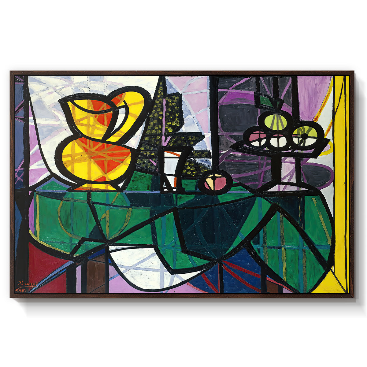 Pitcher and Bowl of Fruit, 1931 - Floater Framed Canvas Print