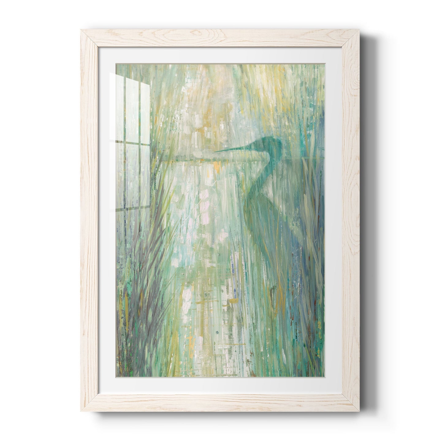 Morning Egret II - Barnwood Framed Art Print