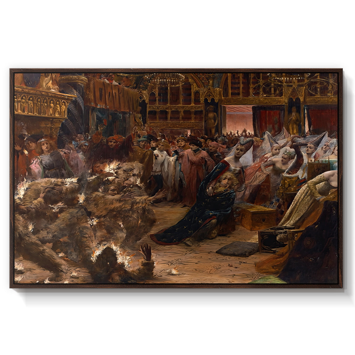 Ball of the Burning Men, 1889 - Floater Framed Canvas Print