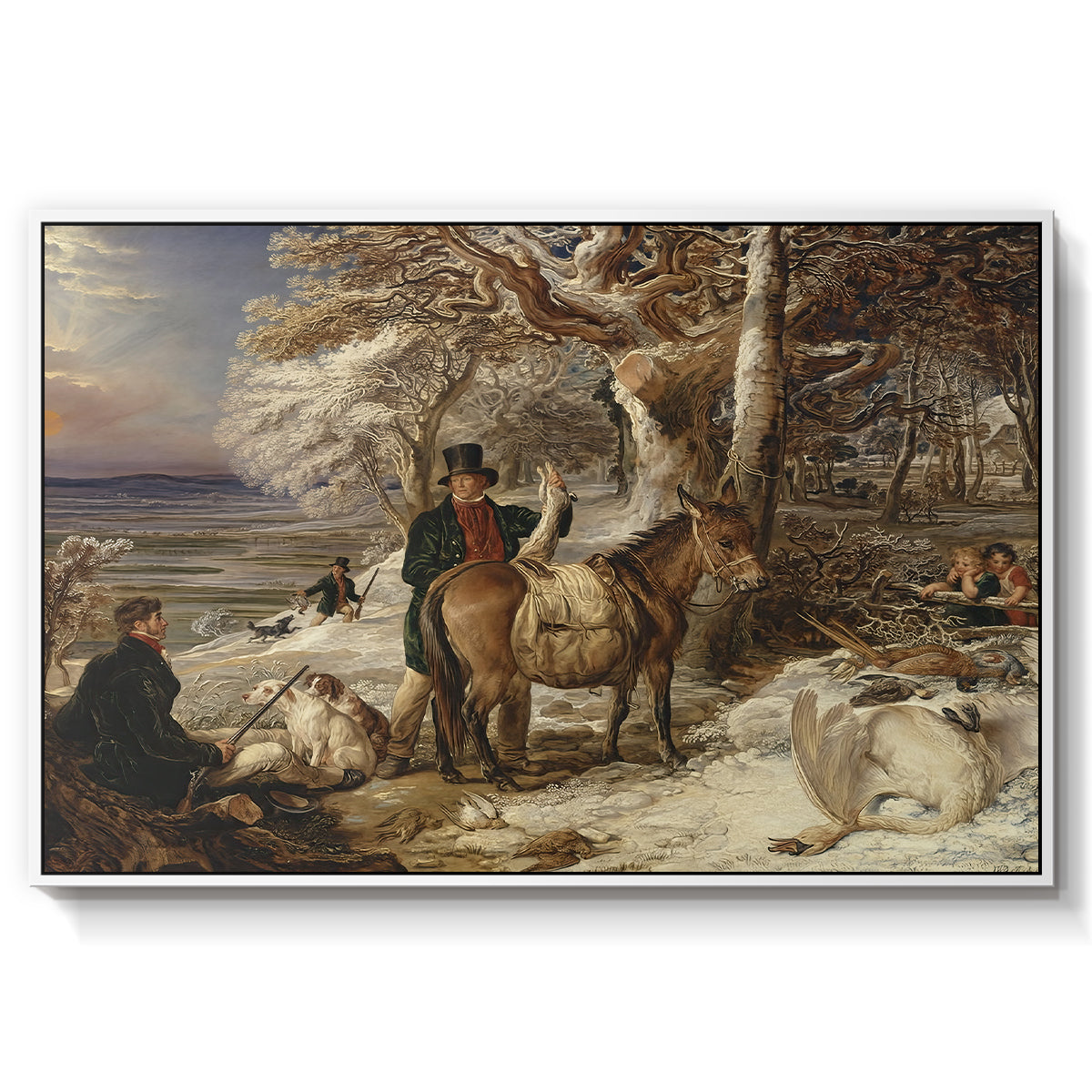 The Day's Sport, 1826 - Floater Framed Canvas Print
