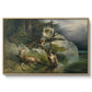 Eagles and Dying Stag on a Lakeshore, 1836 - Floater Framed Canvas Print