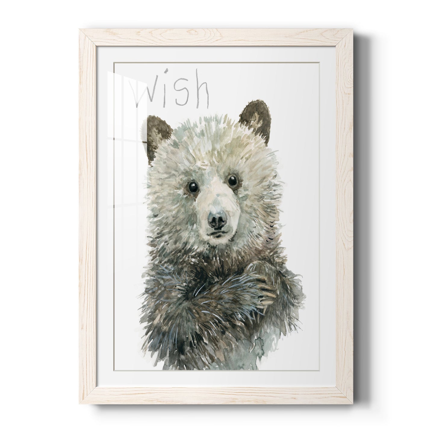 Forest Fur Baby Bear - Premium Framed Print - Distressed Barnwood Frame - Ready to Hang