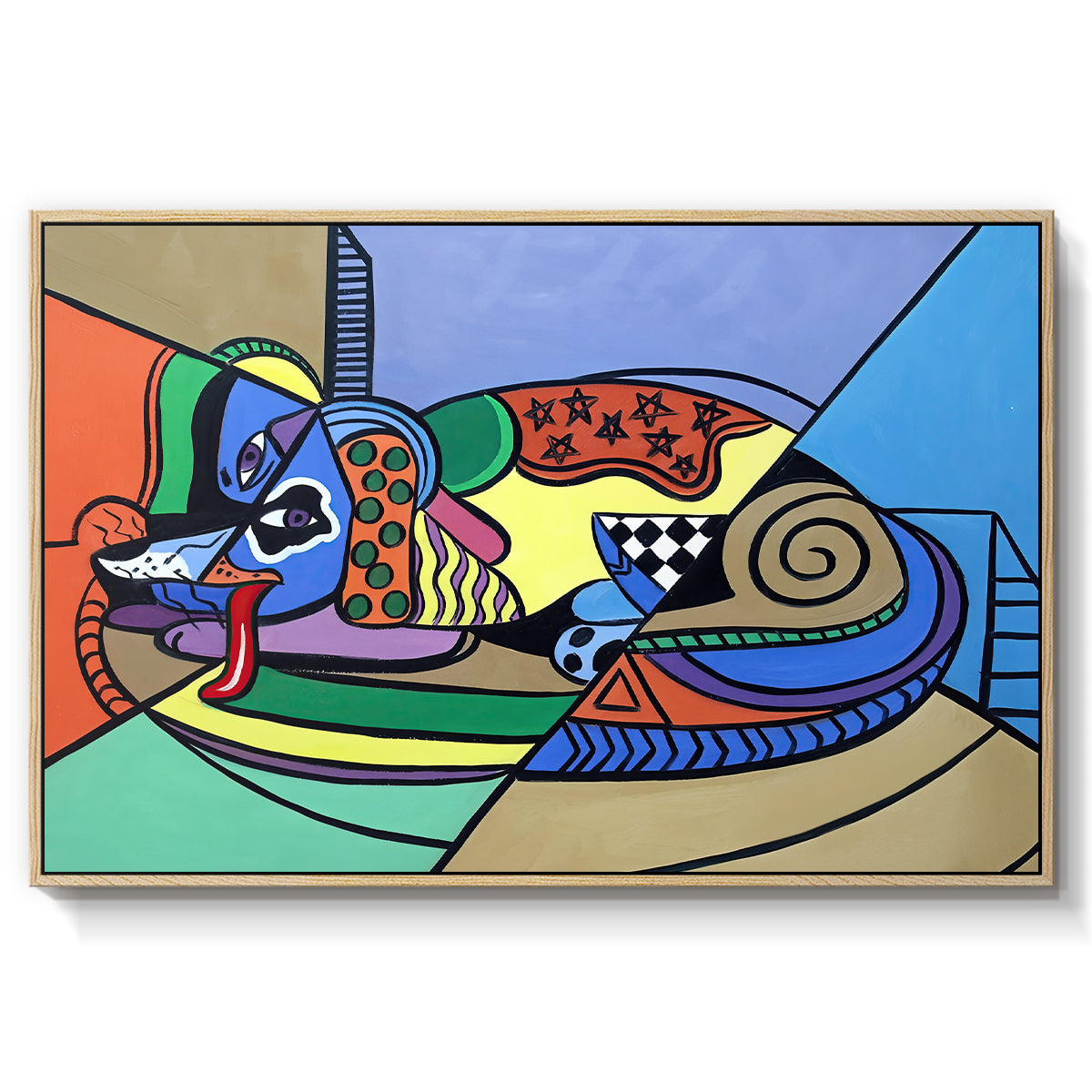 A Dog Named Picasso - Floater Framed Canvas Print