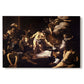 Canvas art print portraying a chaotic scene of Saint Matthew being attacked by executioner in church, set against a white background