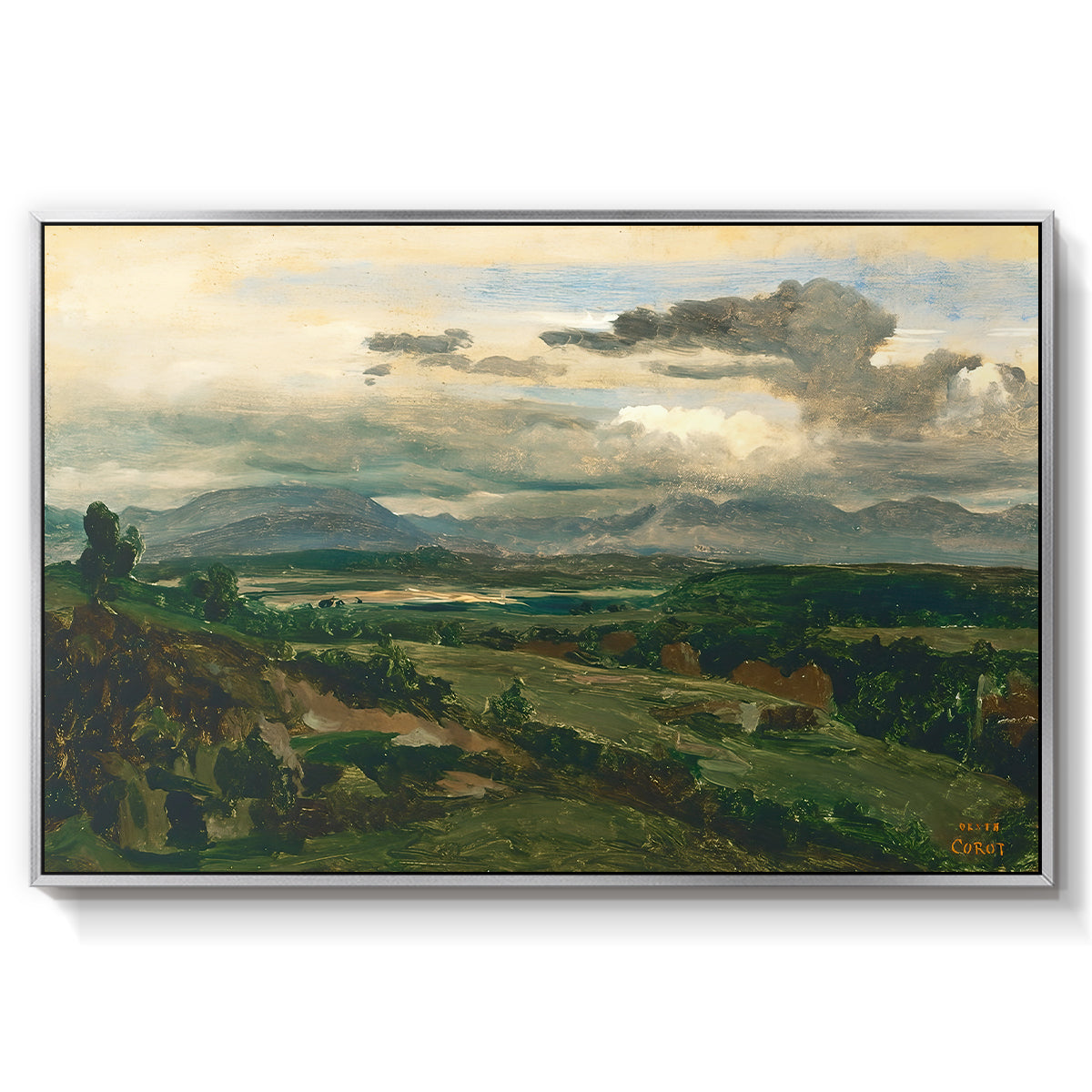 Civita Castellana, c. 1860s - Floater Framed Canvas Print