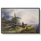 An Alpine Farm on the Untersberg, 1835 - Floater Framed Canvas Print