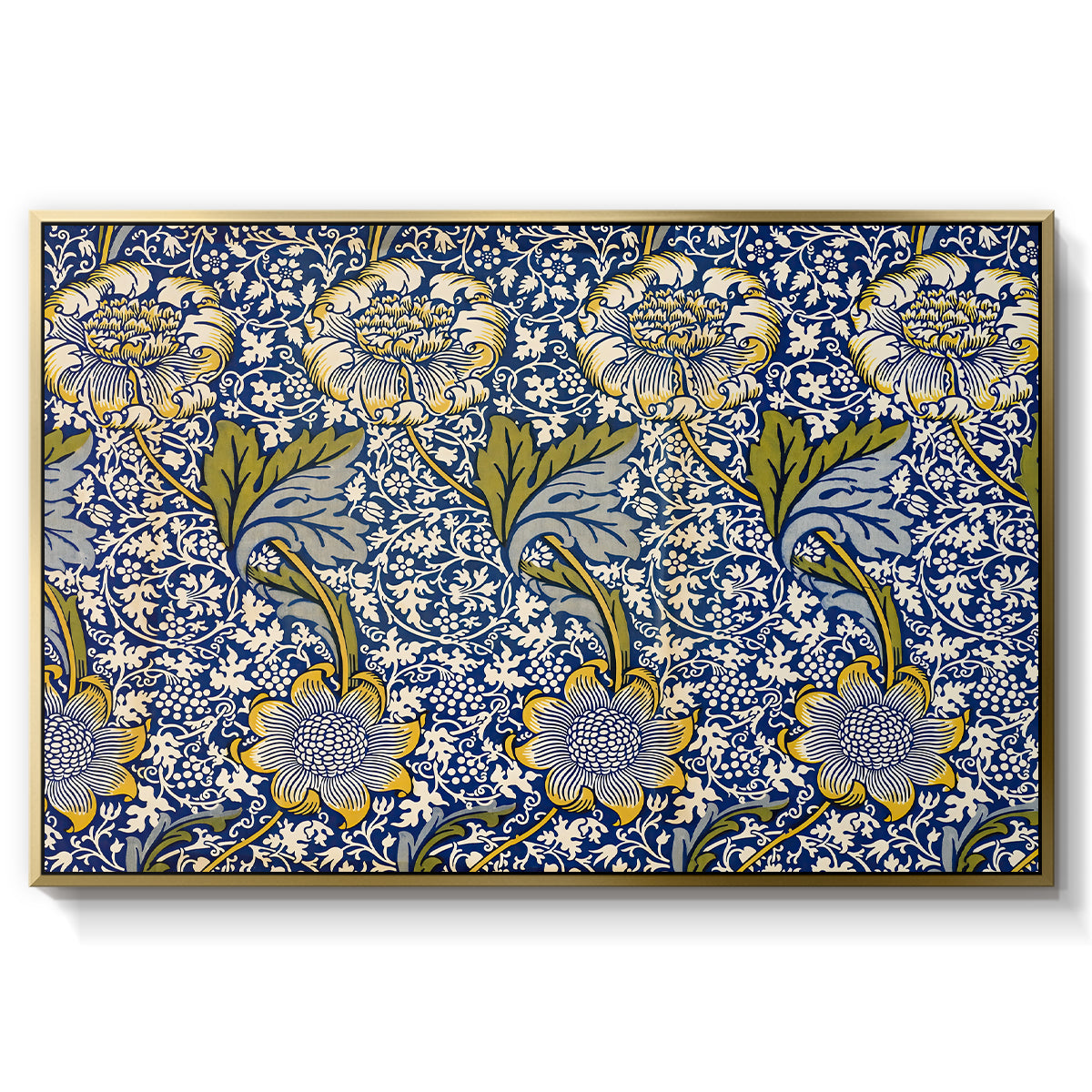Kennet - Indigo/Gold, 1883 - Floater Framed Canvas Print