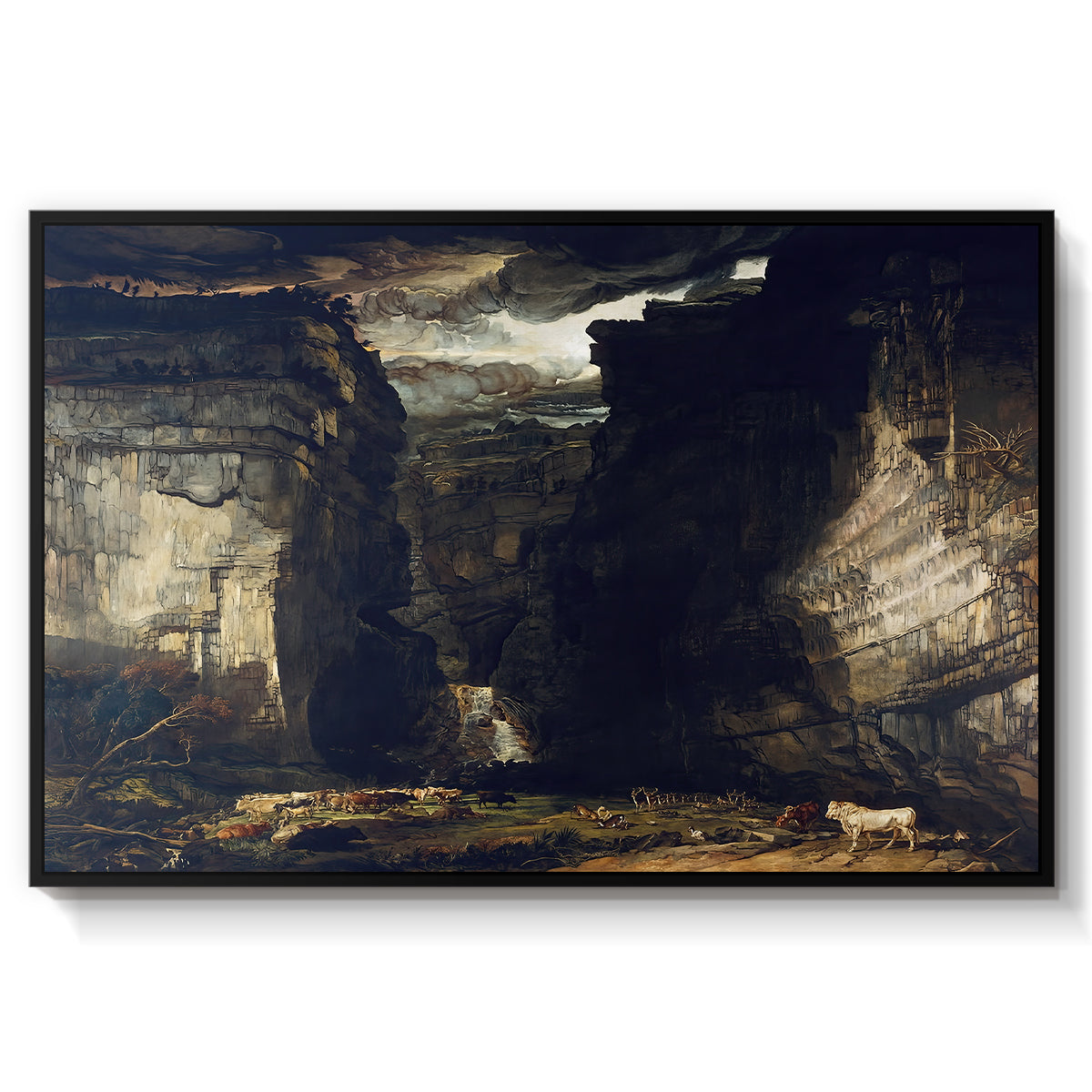 Gordale Scar, c. 1811-1813 - Floater Framed Canvas Print