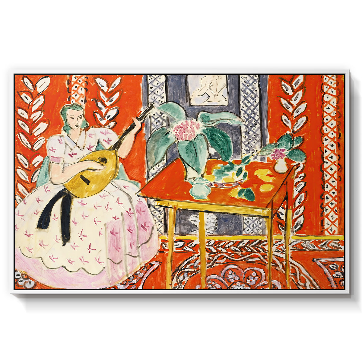 The Lute (Le luth), 1943 - Floater Framed Canvas Print