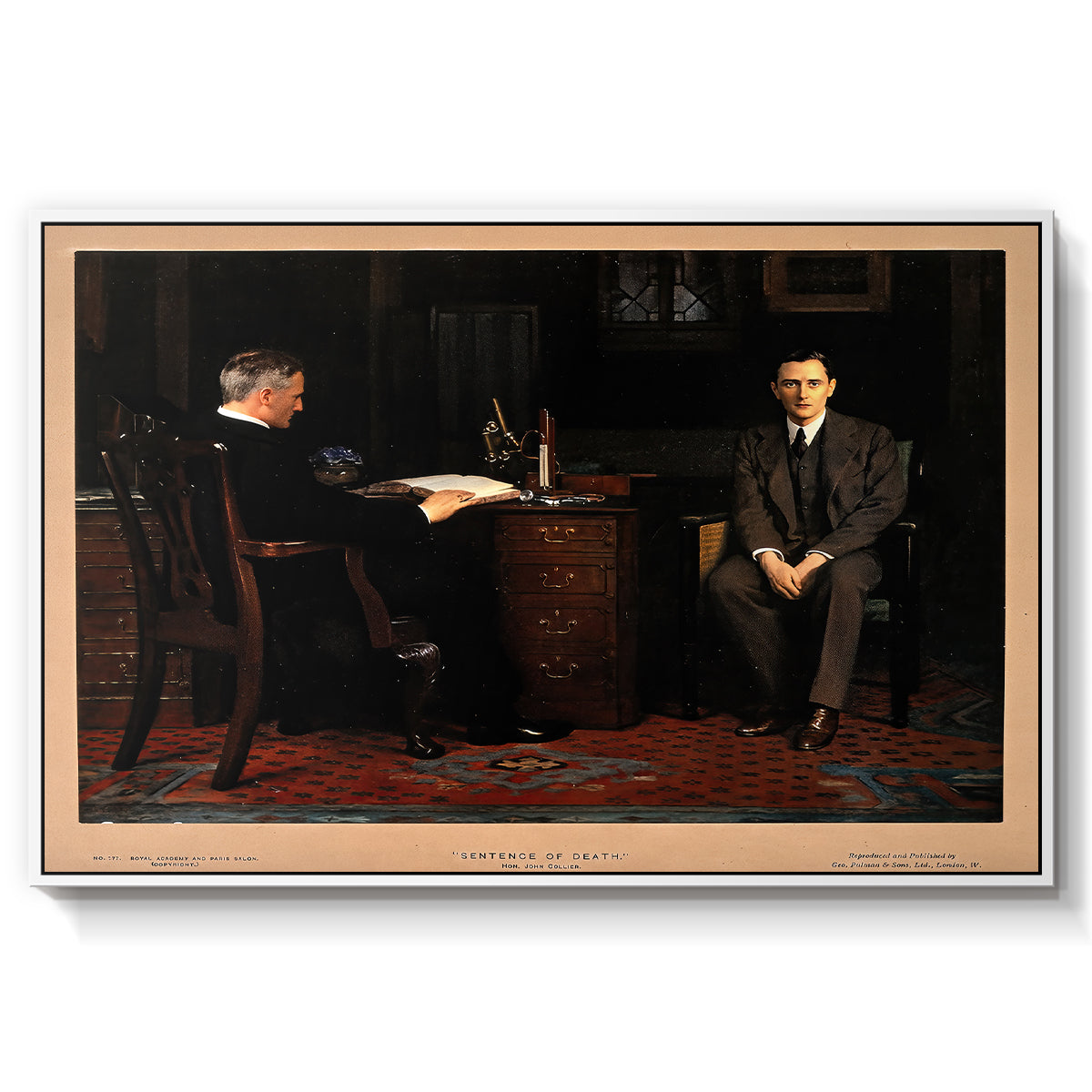 The Sentence of Death, 1908 - Floater Framed Canvas Print