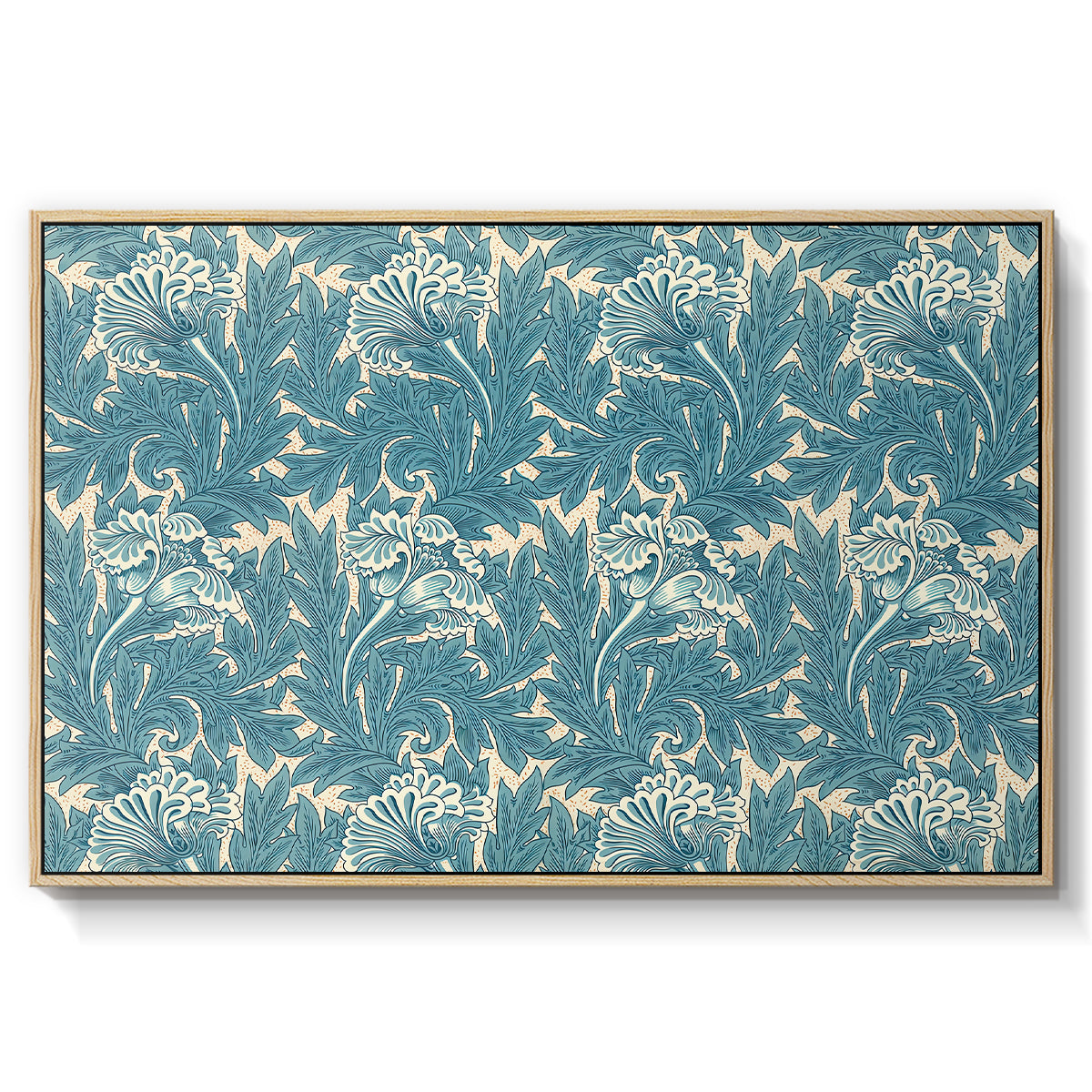 Tulip (Teal), 1875 - Floater Framed Canvas Print