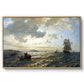 Fresh Breeze on the Norwegian Coast, 1876 - Floater Framed Canvas Print