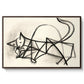 Study of a Cat (Étude de chat), 1946 - Floater Framed Canvas Print