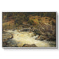 Waterfall in Hallingdal, 1848 - Floater Framed Canvas Print