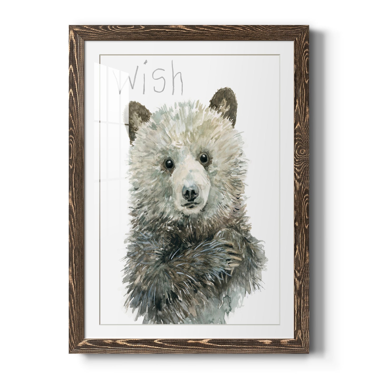 Forest Fur Baby Bear - Barnwood Framed Art Print