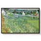 Vineyards at Auvers, 1890 - Floater Framed Canvas Print