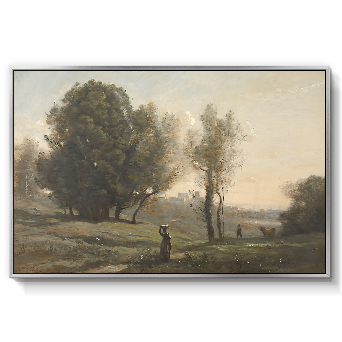 Landscape (Souvenir of les landes), c. 1872 - Floater Framed Canvas Print