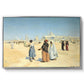 View from the Desert of Cairo with Citadel and Mamluk Tombs in the Background, c. 1889-1890 - Floater Framed Canvas Print