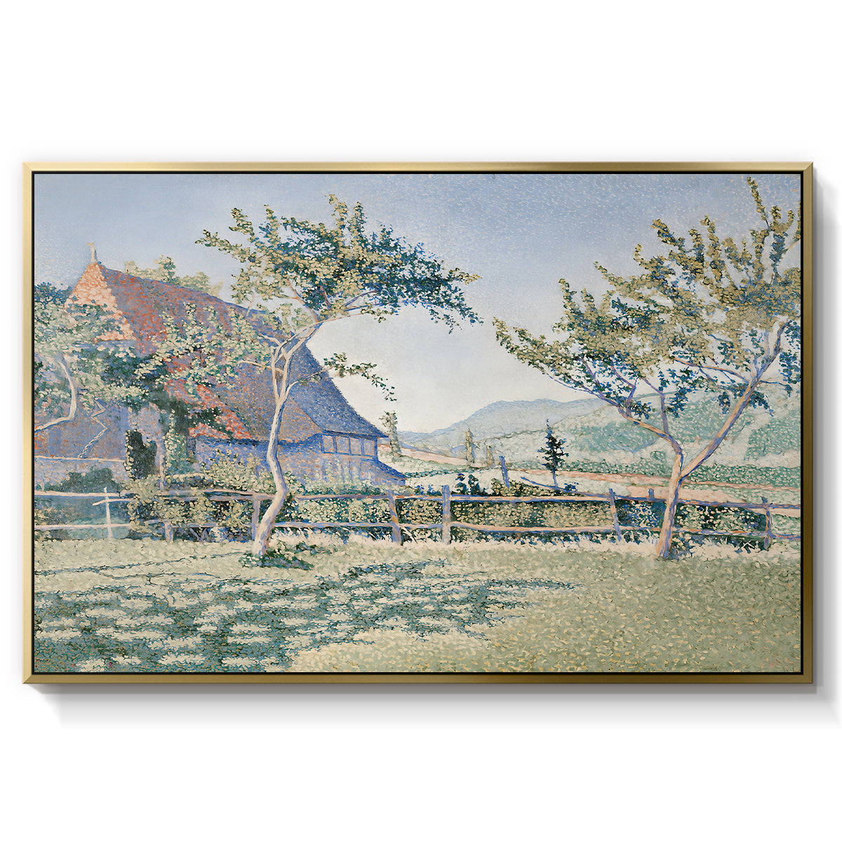Comblat-le-Château, the Meadow, Opus 161, 1887 - Floater Framed Canvas Print