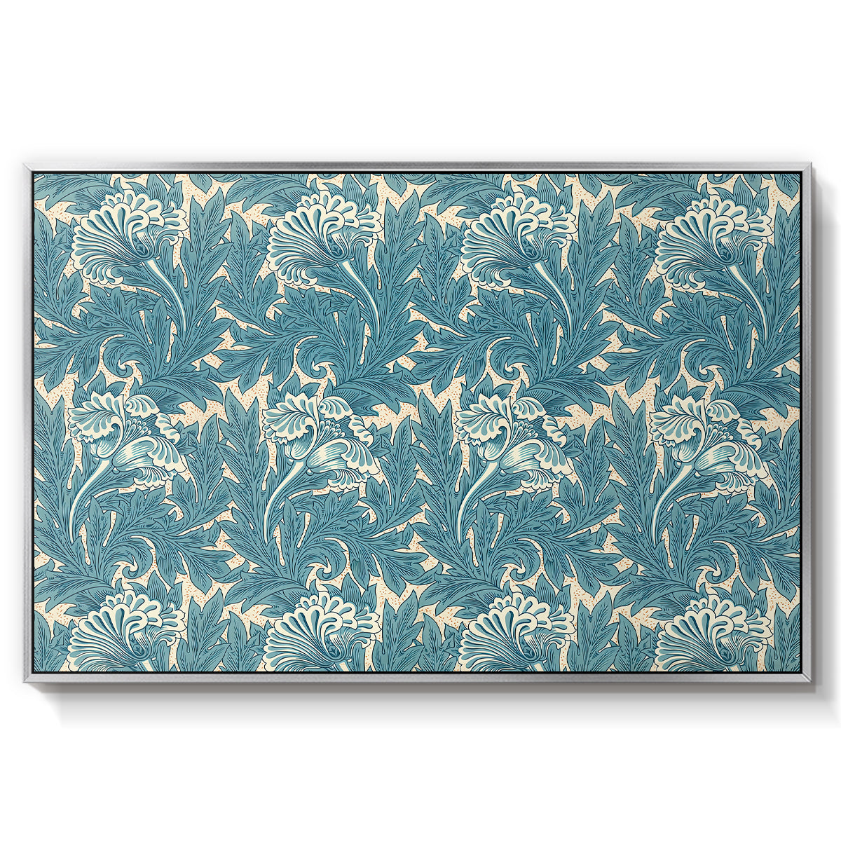 Tulip (Teal), 1875 - Floater Framed Canvas Print