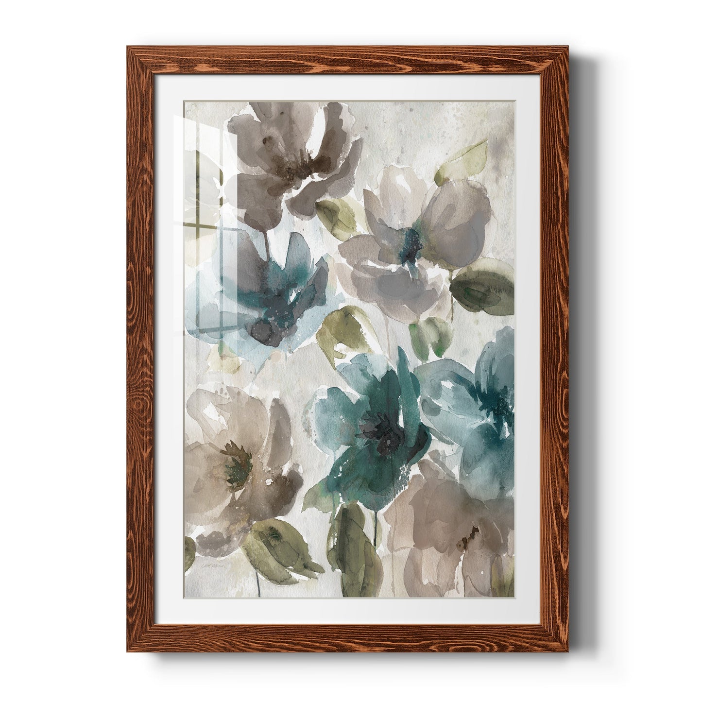 Topaz Garden I - Barnwood Framed Art Print