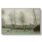 Washerwomen in a Willow Grove, c. 1871 - Floater Framed Canvas Print