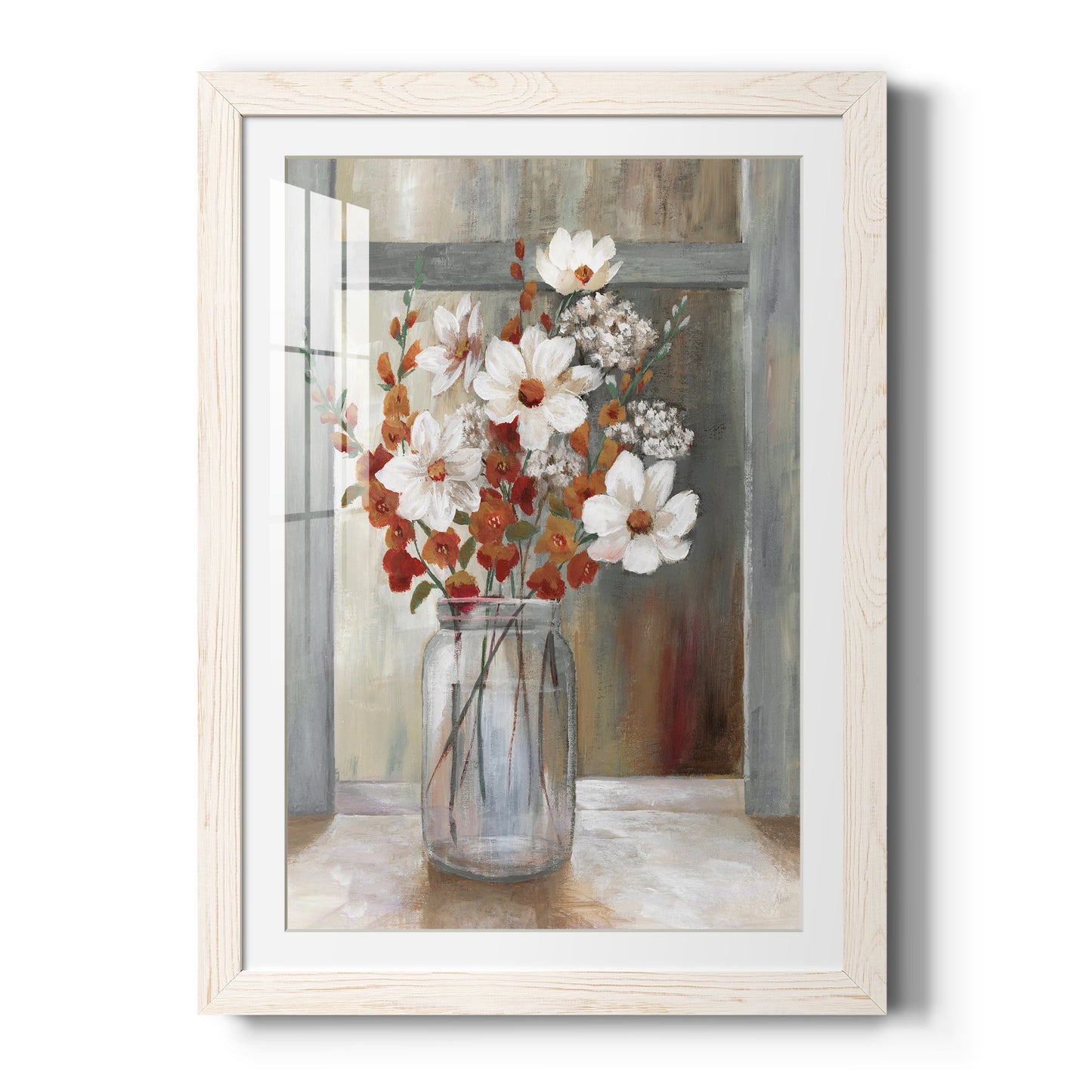 Autumn Spray - Barnwood Framed Art Print