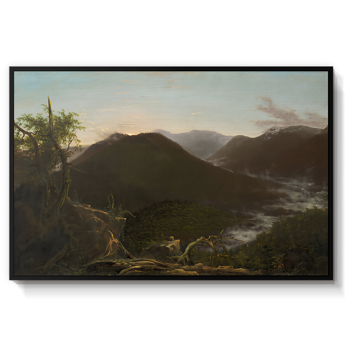 Sunrise in the Catskill Mountains, 1826 - Floater Framed Canvas Print