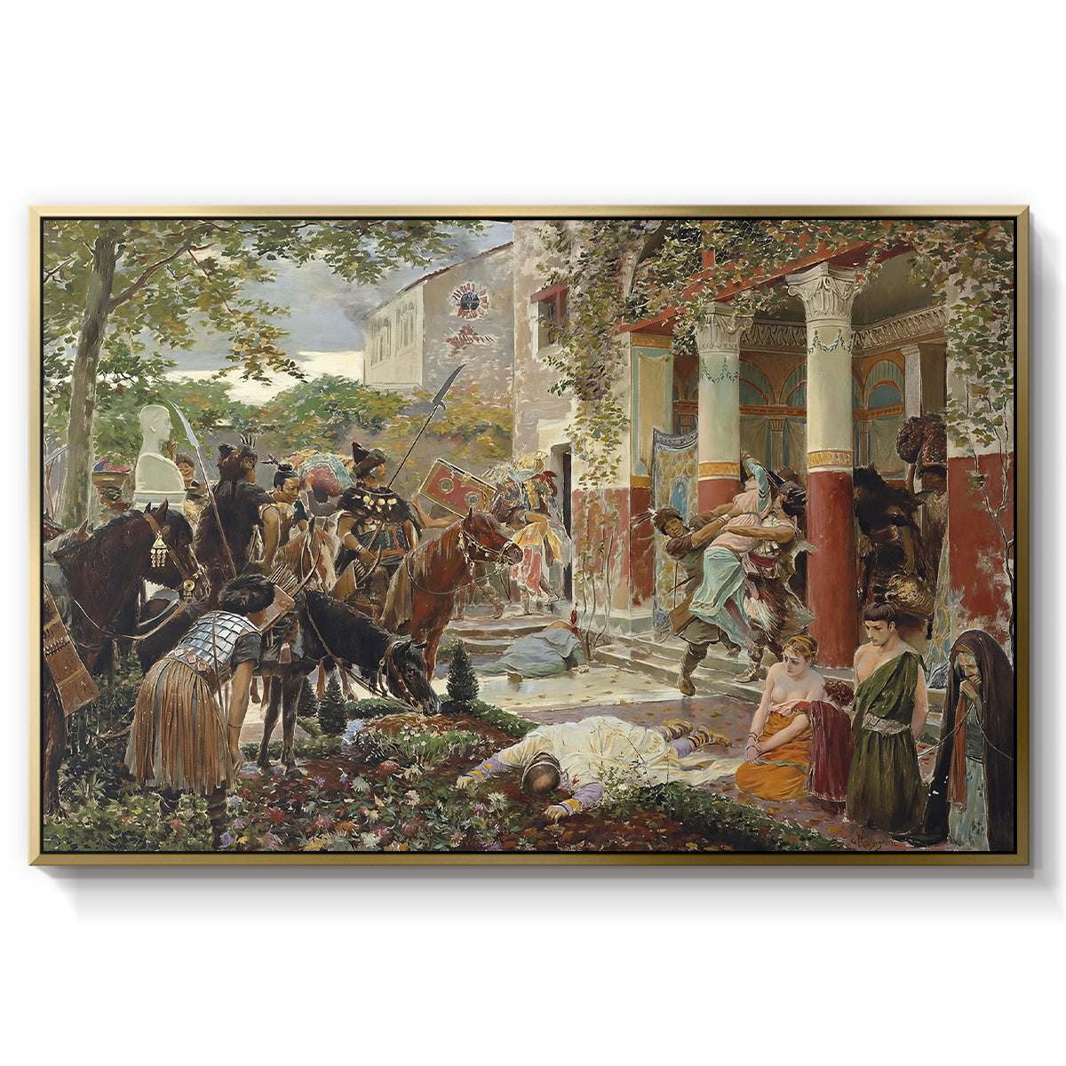 Onslaught of the Tartars, c. 1938 - Floater Framed Canvas Print