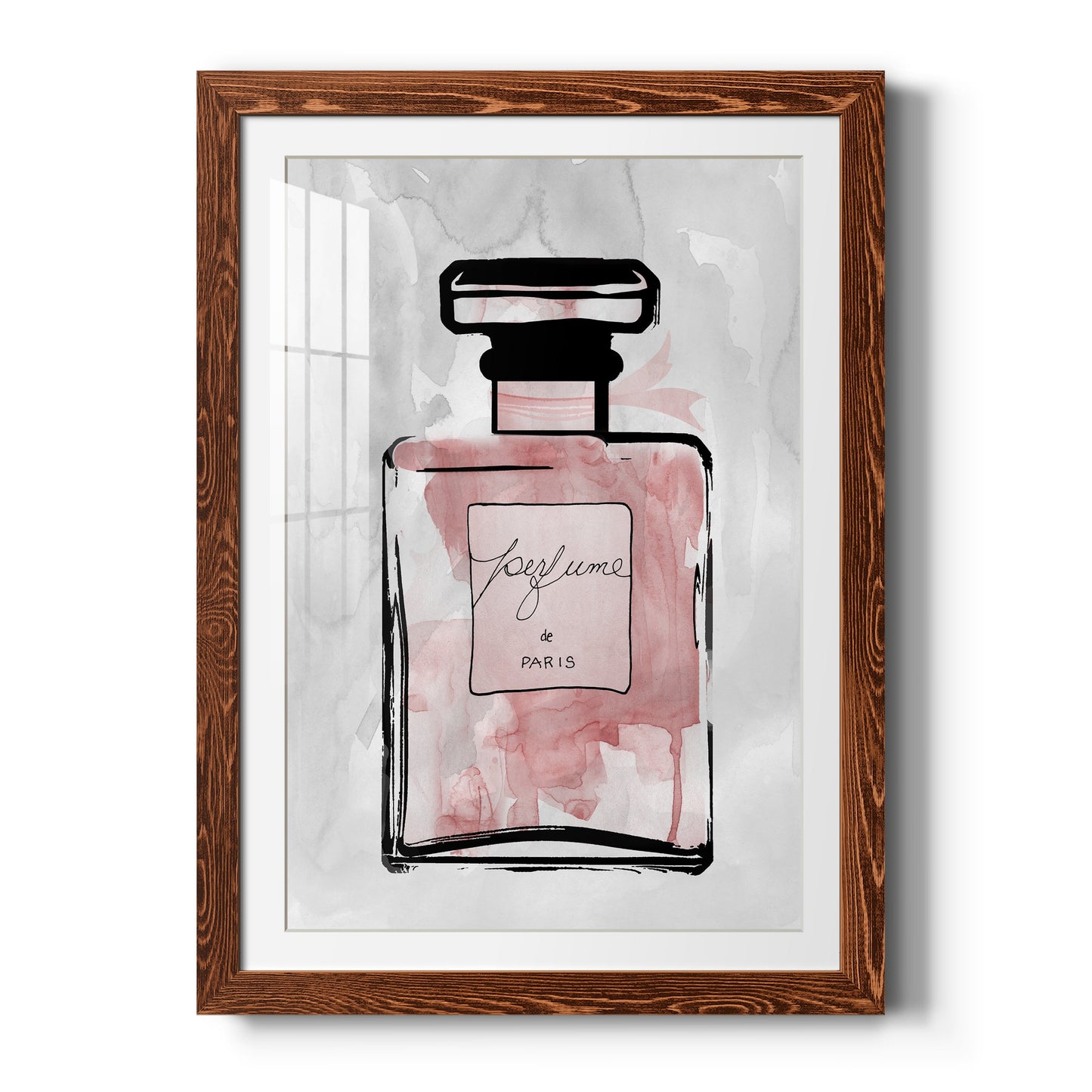 Blush Wash Perfume - Premium Framed Print - Distressed Barnwood Frame - Ready to Hang