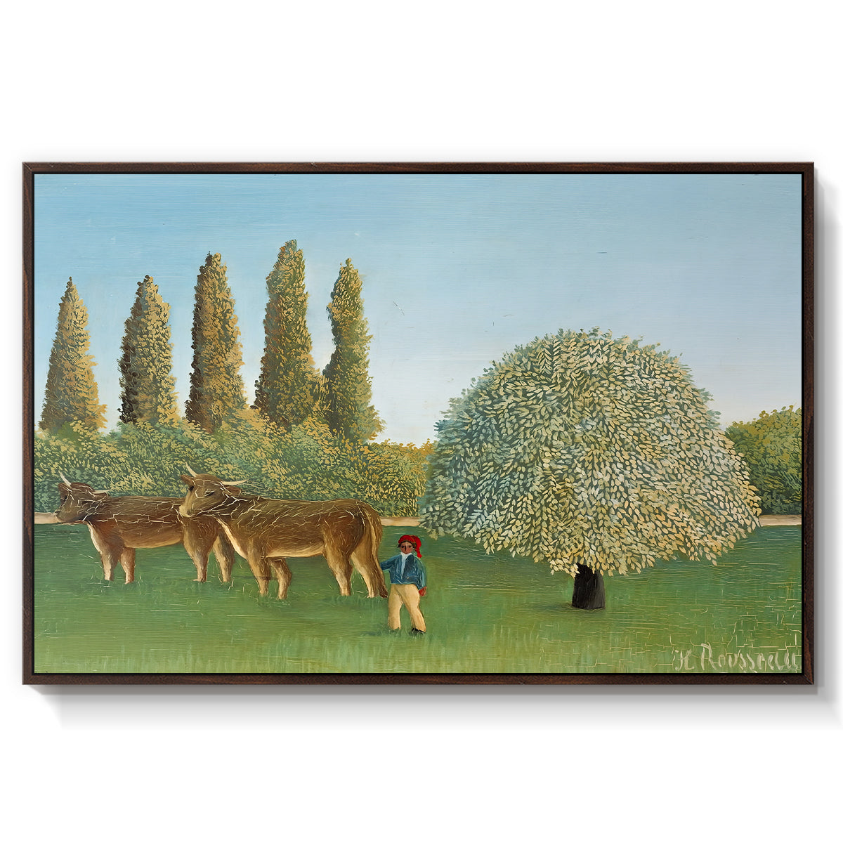 Meadlowland (The Pasture), 1910 - Floater Framed Canvas Print