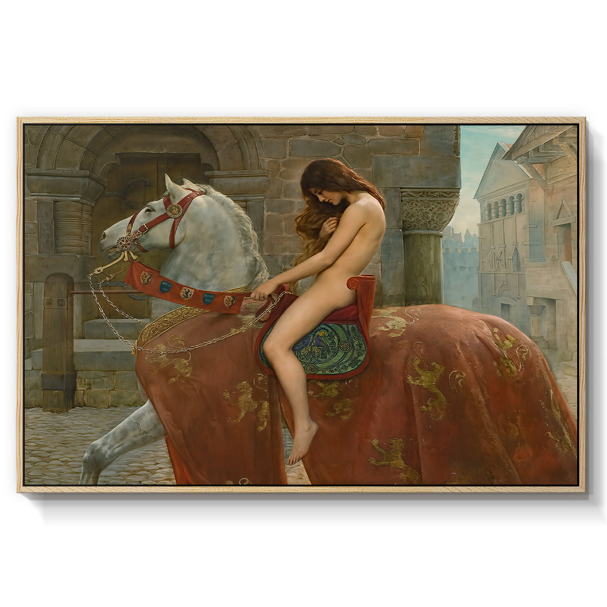 Lady Godiva, 1898 - Floater Framed Canvas Print