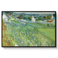 Vineyards at Auvers, 1890 - Floater Framed Canvas Print