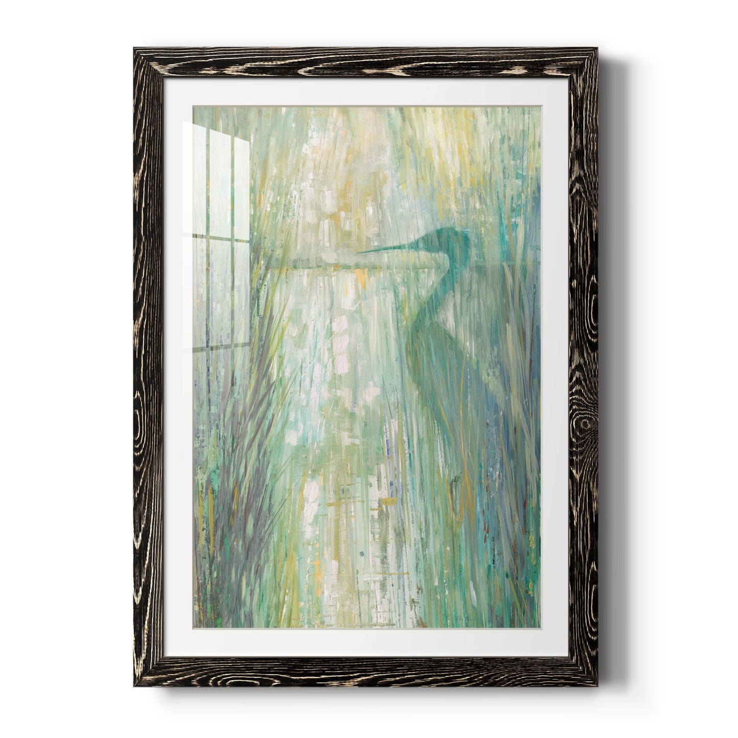 Morning Egret II - Barnwood Framed Art Print