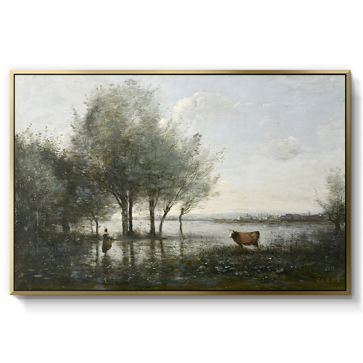 The Marsh (Le Marais), c. 1865-1870 - Floater Framed Canvas Print