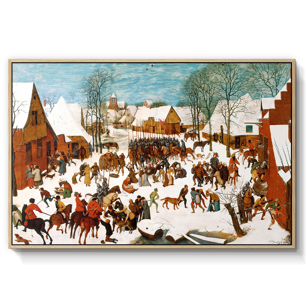 Massacre of the Innocents, c. 1565-1567 - Floater Framed Canvas Print