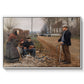People by a Road, 1893 - Floater Framed Canvas Print