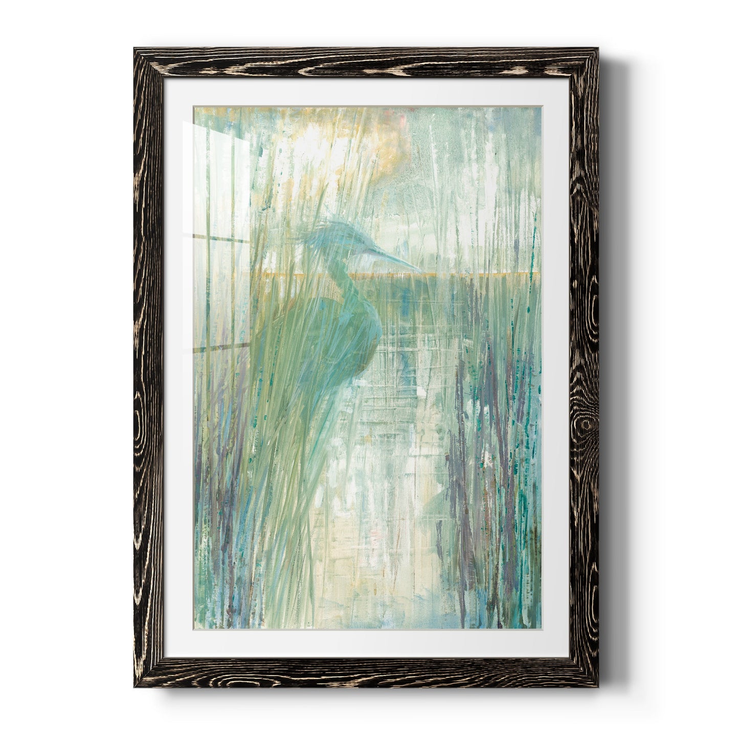 Morning Egret I - Premium Framed Print - Distressed Barnwood Frame - Ready to Hang