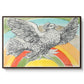 Flying Dove with Rainbow (Colombe volant à l'Arc-en-ciel), 1952 - Floater Framed Canvas Print