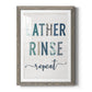 Lather Rinse Repeat - Barnwood Framed Art Print