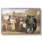 A Charlatan Selling Blacking in the Piazza Barberini in Rome, c. 1840-1849 - Floater Framed Canvas Print