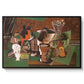 Playing Cards, Glasses, Bottle of Rum: "Vive la France", 1914-1915 - Floater Framed Canvas Print