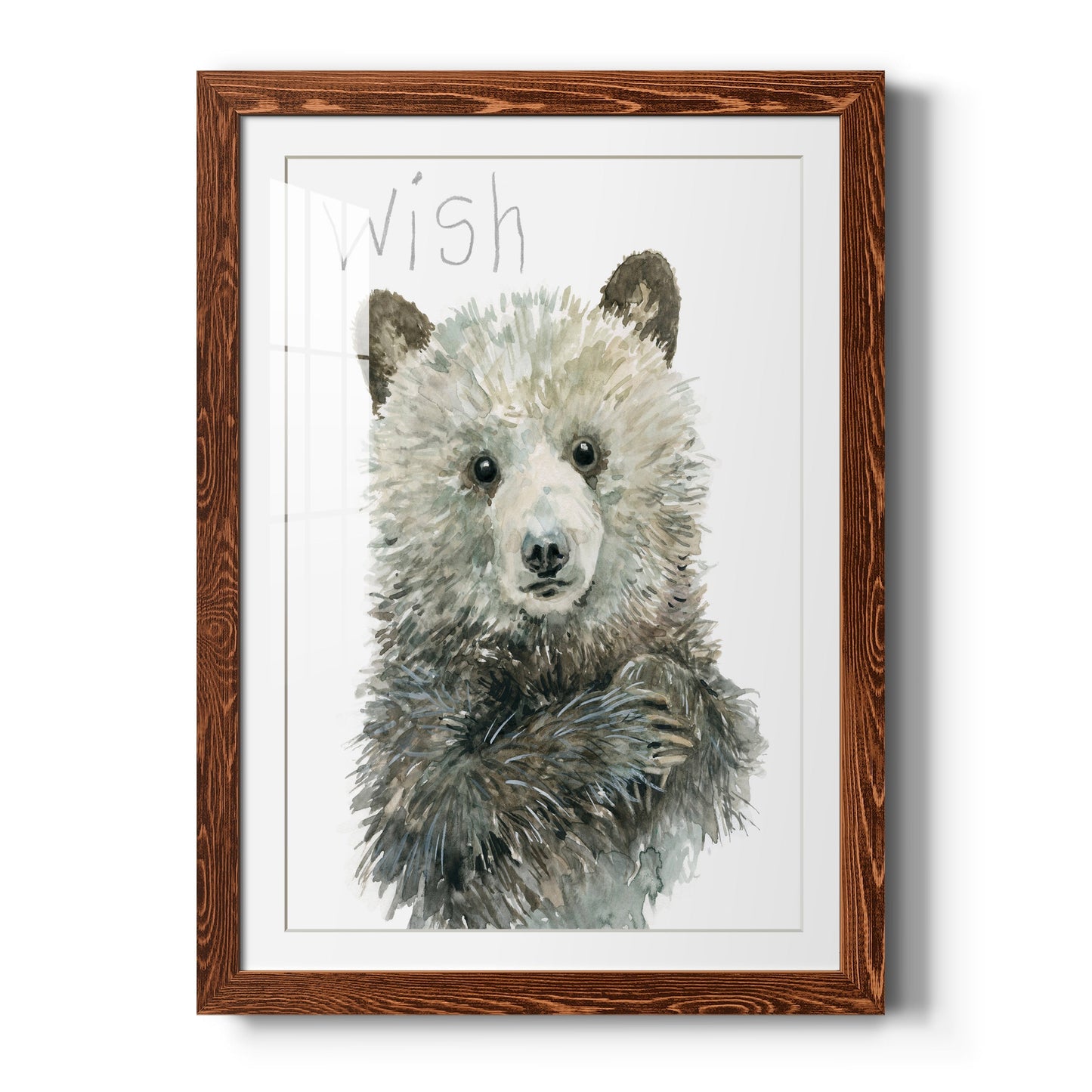 Forest Fur Baby Bear - Barnwood Framed Art Print