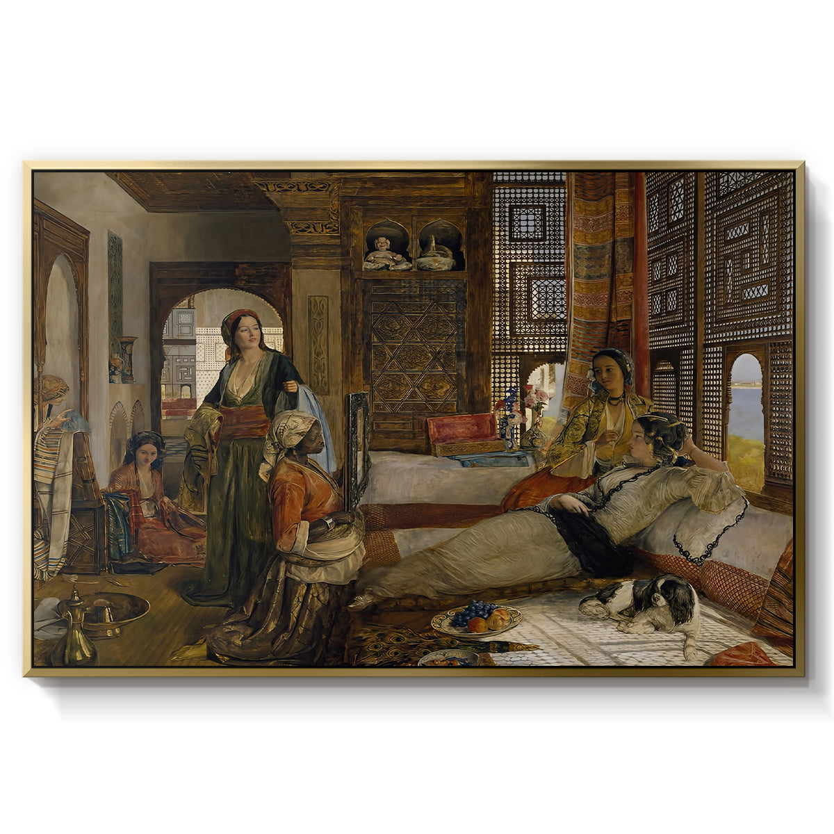 The Harem, 1876 - Floater Framed Canvas Print