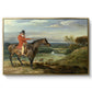 John Levett Hunting at Wychnor, Staffordshire, 1818 - Floater Framed Canvas Print