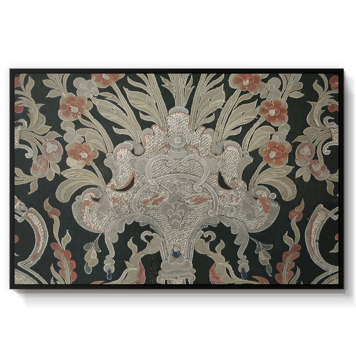 Hanging (Printed Textile), c. 18th Century - Floater Framed Canvas Print
