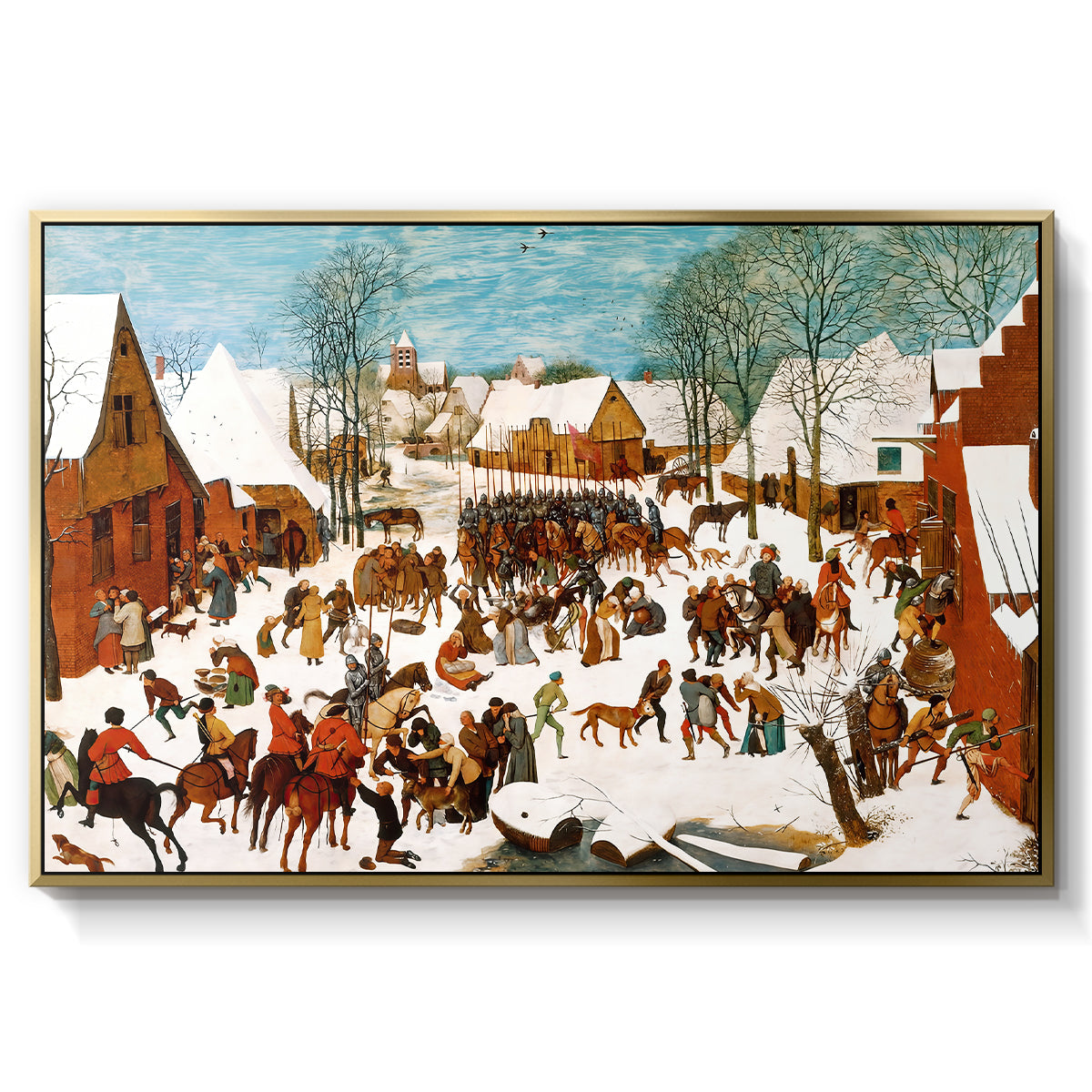 Massacre of the Innocents, c. 1565-1567 - Floater Framed Canvas Print