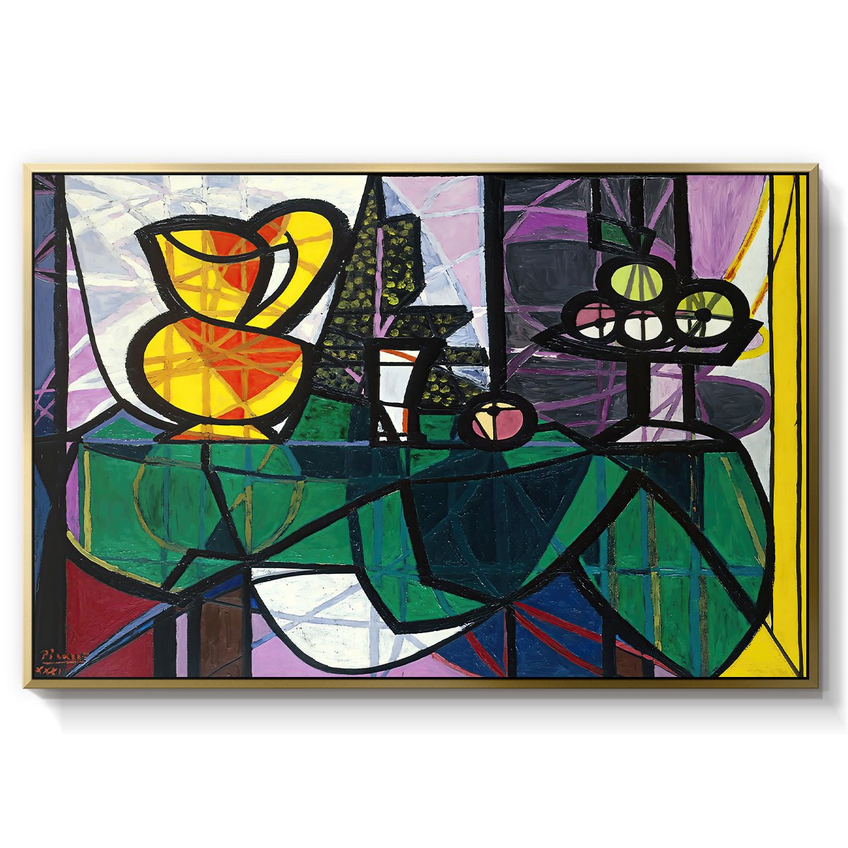 Pitcher and Bowl of Fruit, 1931 - Floater Framed Canvas Print