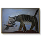 Cat Catching a Bird, 1939 - Floater Framed Canvas Print
