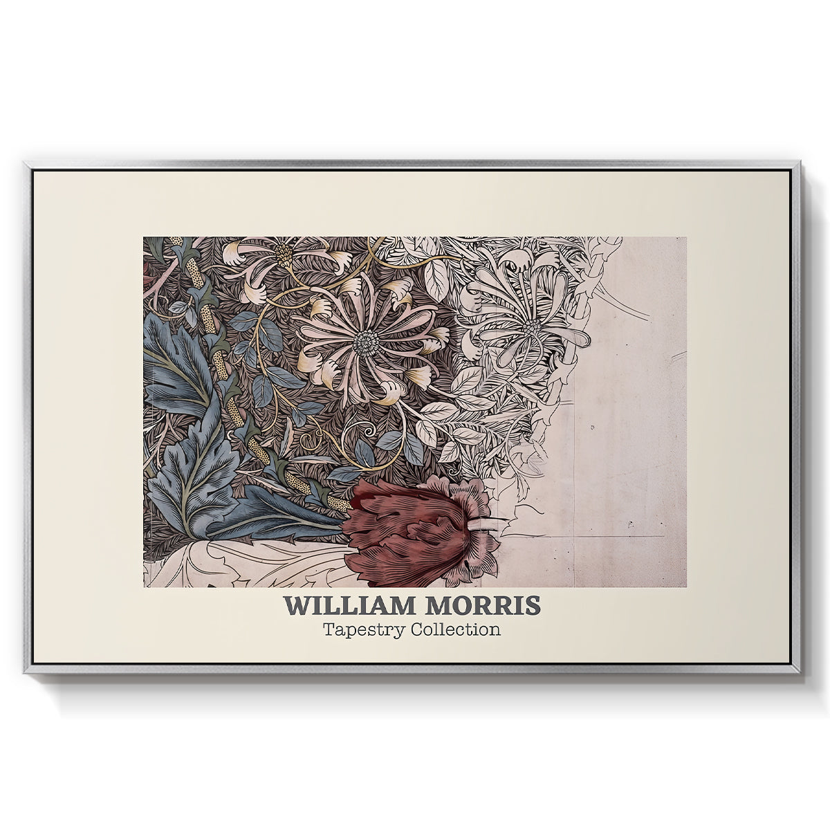 Honeysuckle (Tapestry Collection), 1874 - Floater Framed Canvas Print